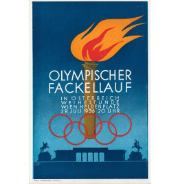 Postkarte - Olympischer fackellauf