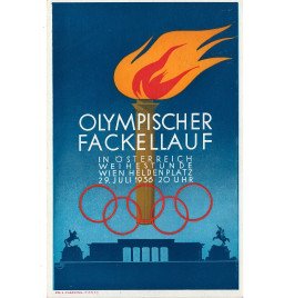 Postkarte - Olympischer fackellauf