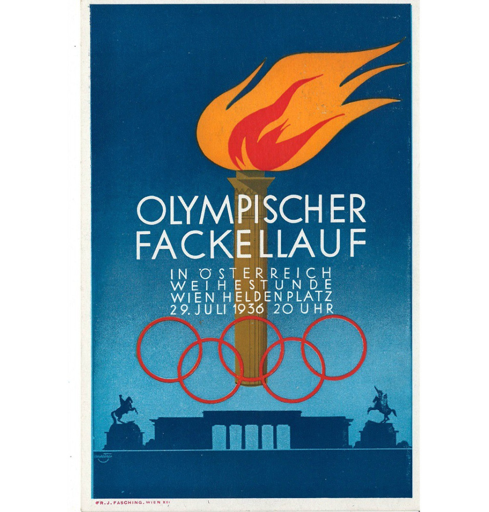Postkarte - Olympischer fackellauf