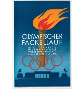 Postkarte - Olympischer fackellauf