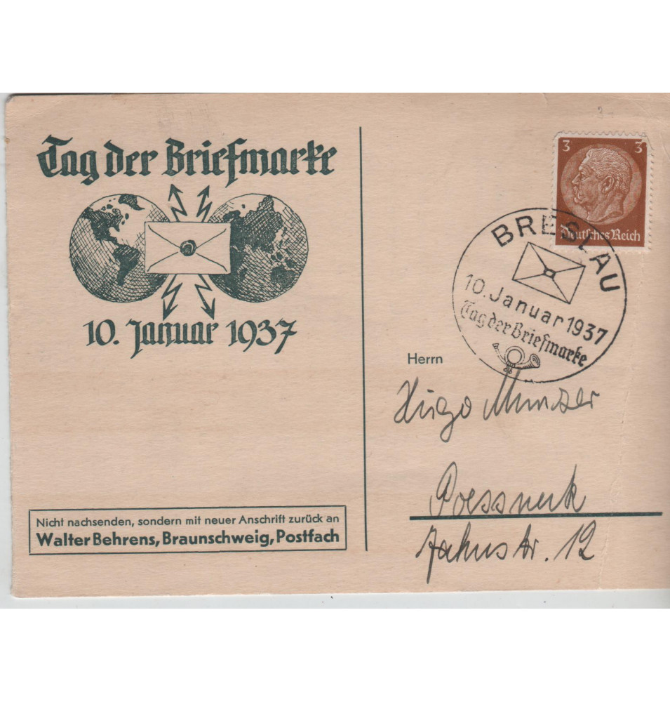 *Tag der Briefmarke - Januar 1937*