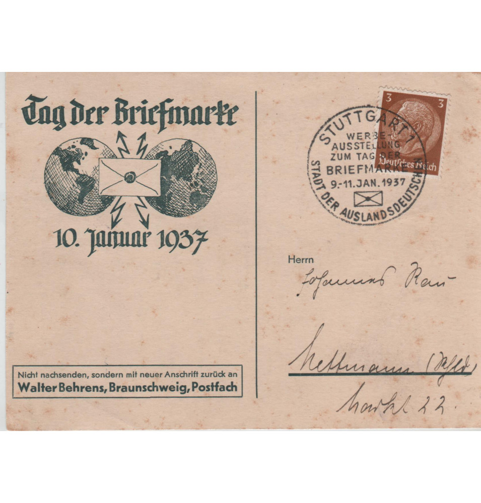 *Tag der Briefmarke - Januar 1937*