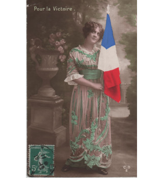 Carte postale patriotique française