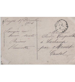 Carte postale patriotique française