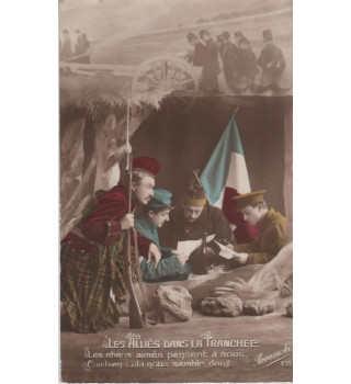 Carte postale armée alliés
