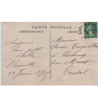 Carte postale patriotique française