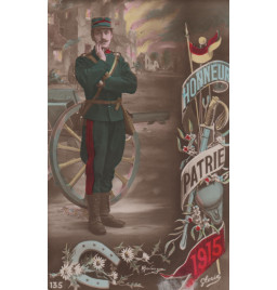 Carte postale patriotique française