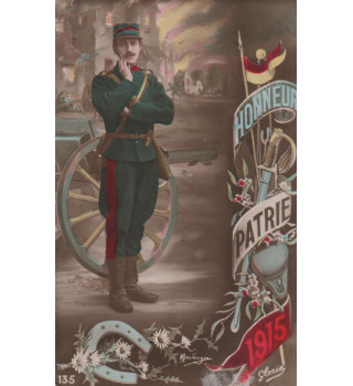 Carte postale patriotique française