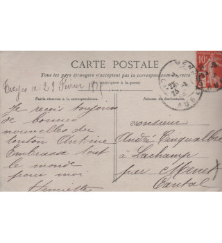 Carte postale patriotique française