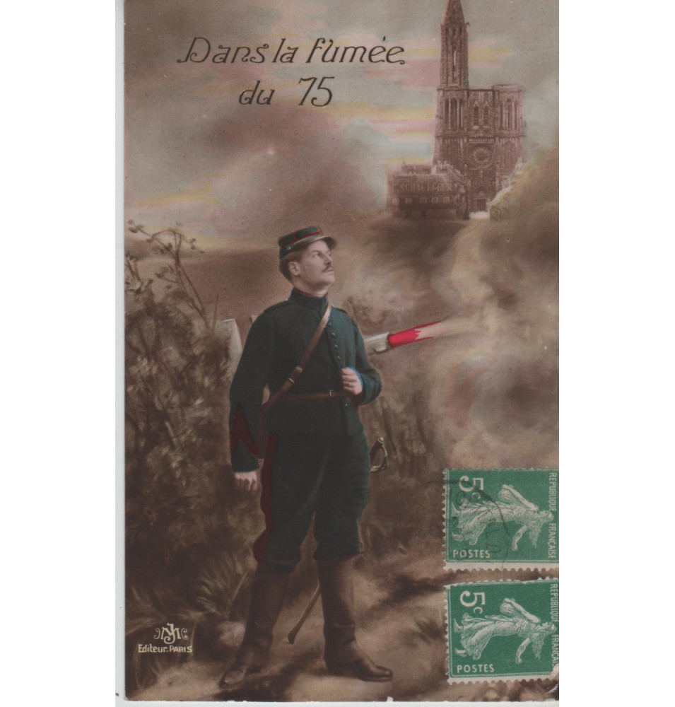 Carte postale patriotique française