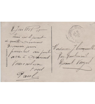 Carte postale patriotique française