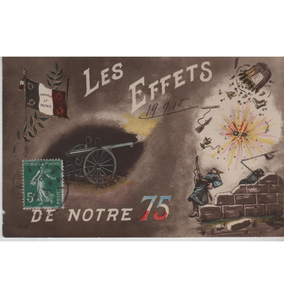 Carte postale patriotique française