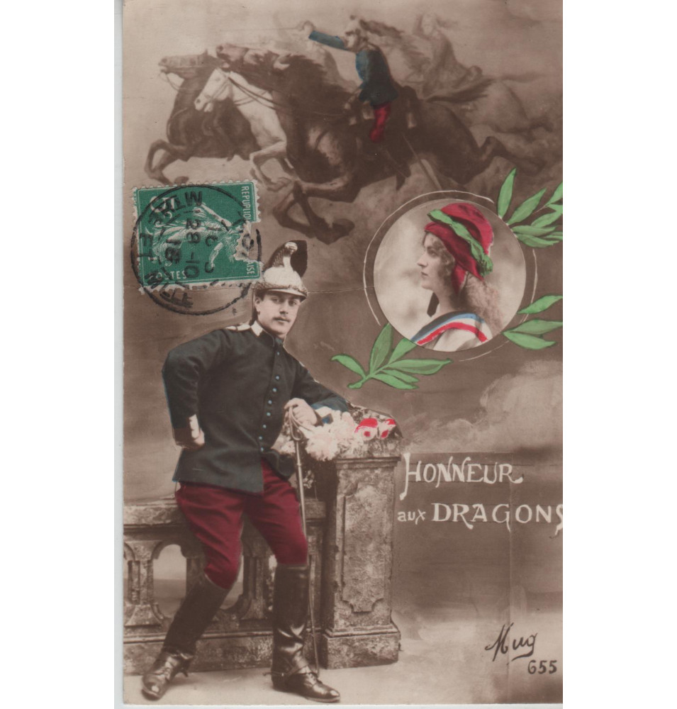 *Französische patriotische Postkarte*