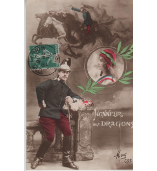 Carte postale patriotique française