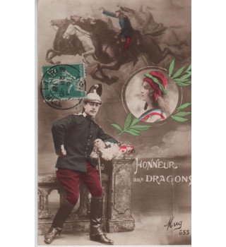 *Französische patriotische Postkarte*