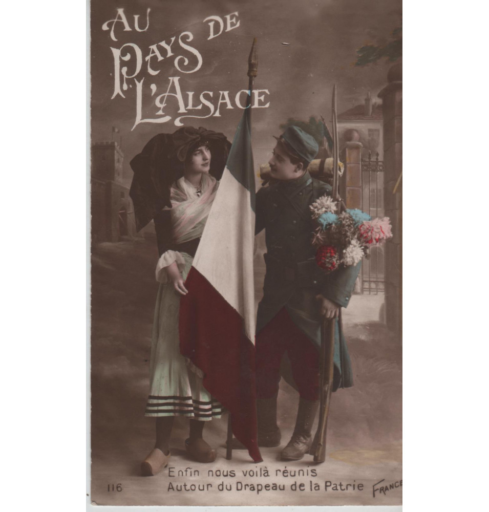 Carte postale patriotique française