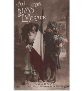 Carte postale patriotique française