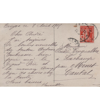 Carte postale patriotique française