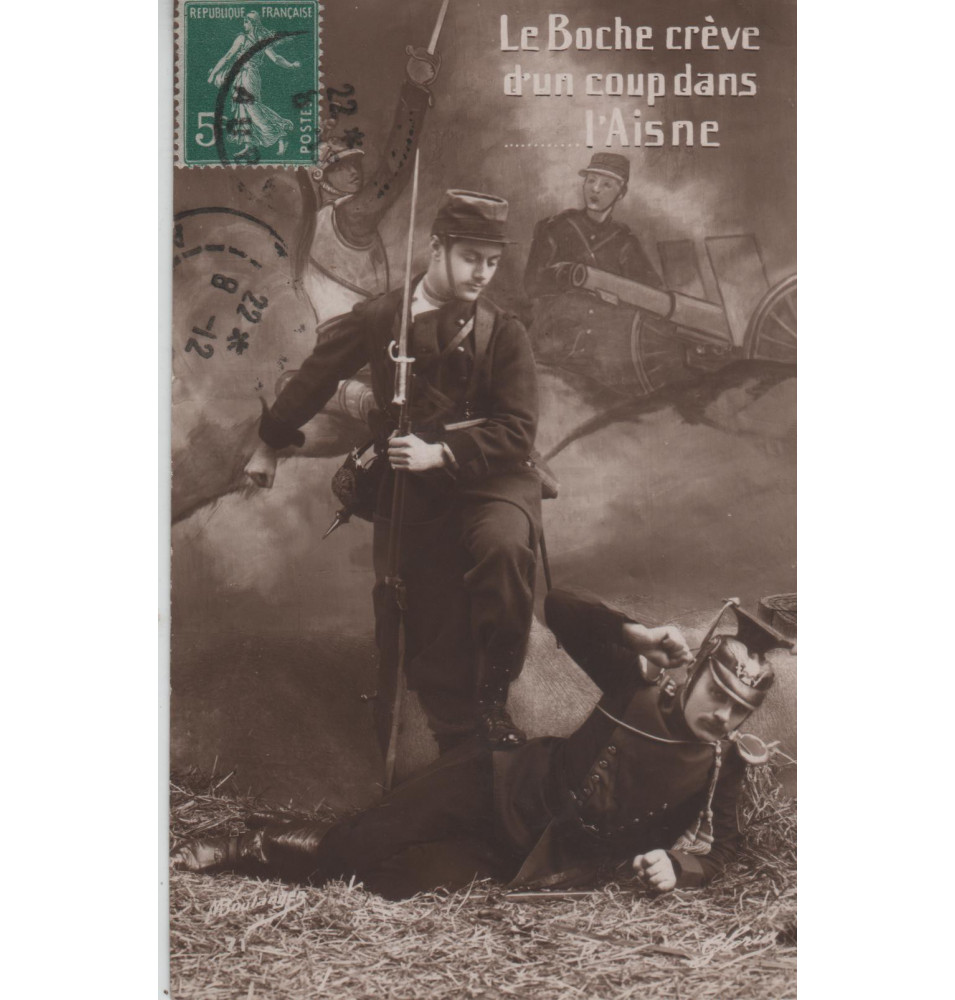 Carte postale patriotique française