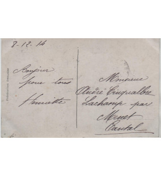 Carte postale patriotique française