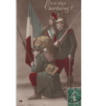 Carte postale patriotique française