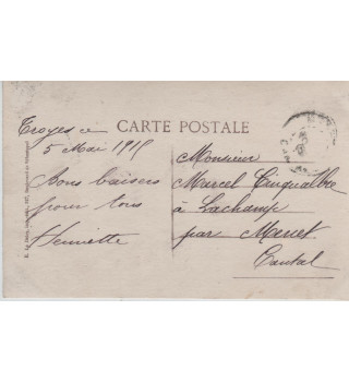 Carte postale patriotique française