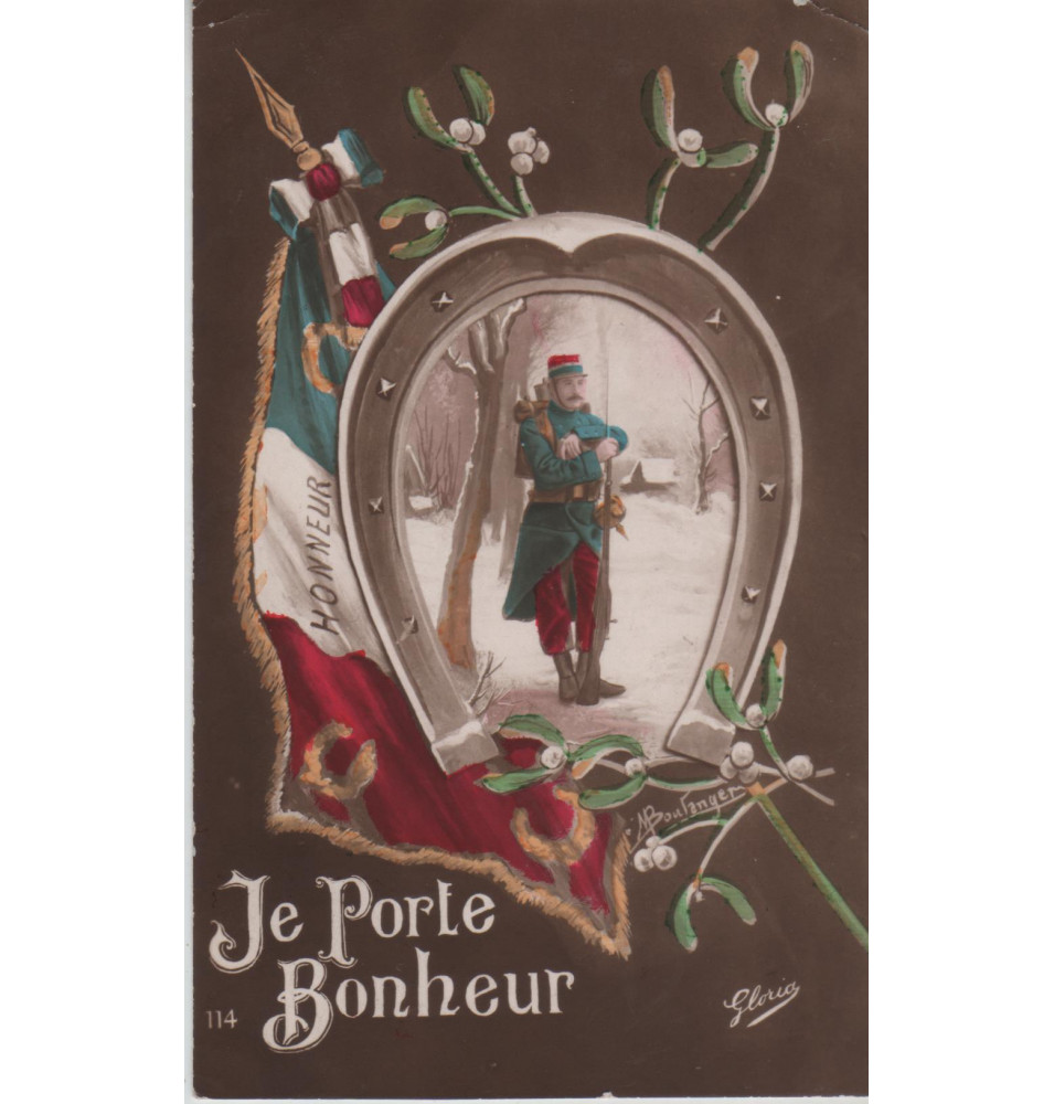 Carte postale patriotique française