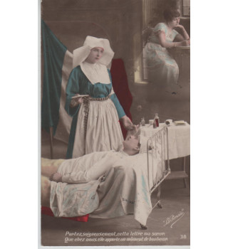 Carte postale patriotique française