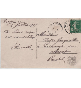 Carte postale patriotique française