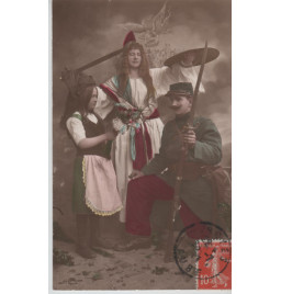 Carte postale patriotique française