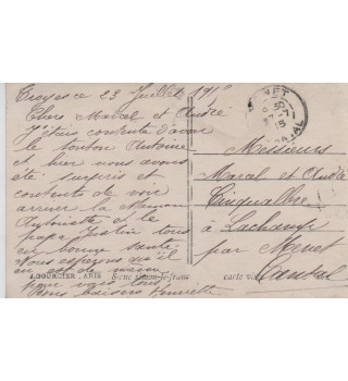 Carte postale patriotique française