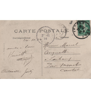 Carte postale patriotique française