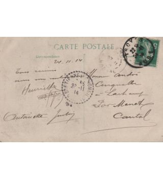 Carte postale patriotique française