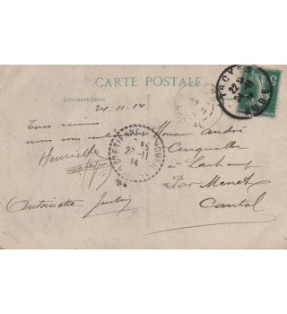 *Französische patriotische Postkarte*