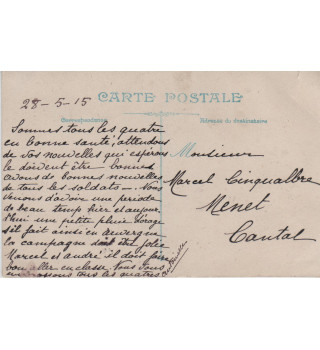 Carte postale patriotique française