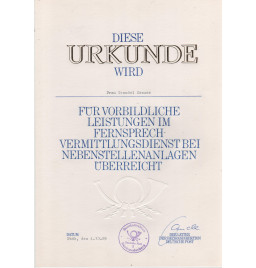 Urkunde - DDR