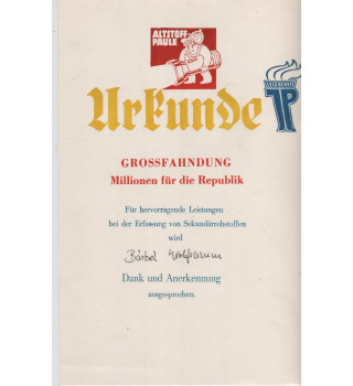 Urkunde - DDR