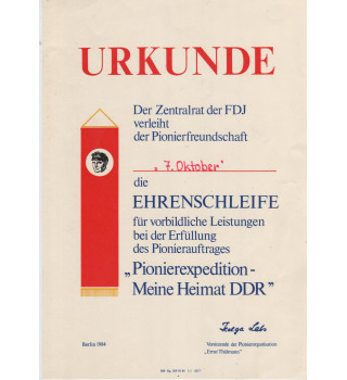 Urkunde - DDR