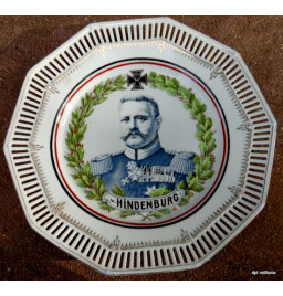 Assiette patriotique Hindenburg