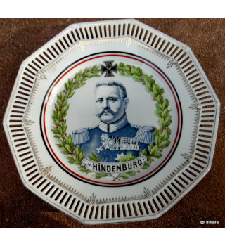 Assiette patriotique Hindenburg