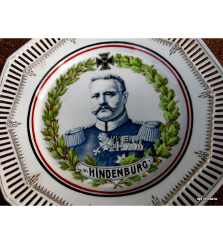 Assiette patriotique Hindenburg