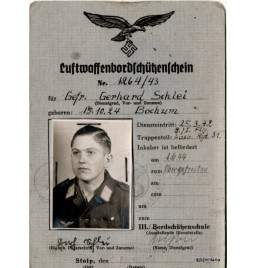*Certificat tireur Luftwaffe*