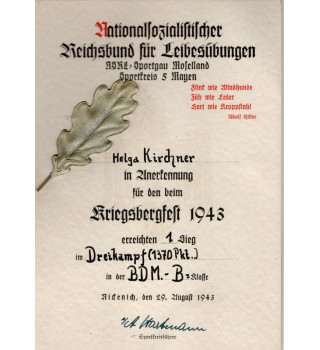 * Urkunde - BDM*