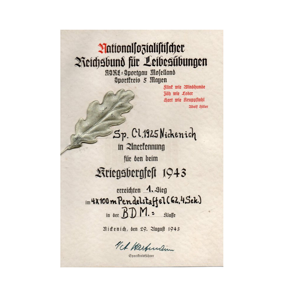 *Certificat - BDM*