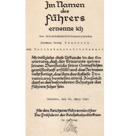 *Nomination Reichsbahn*