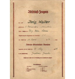 *Certificat école de commerce*