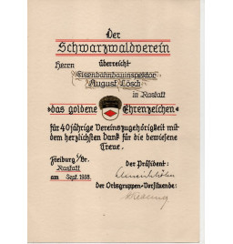 *Urkunde - Schwarzwald*