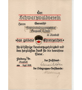 *Urkunde - Schwarzwald*