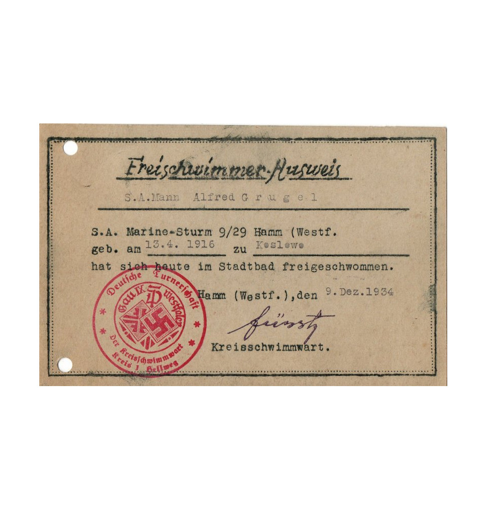 *Freischwimmer - Ausweis - S.A*