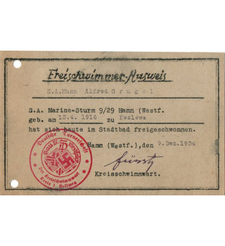 *Freischwimmer - Ausweis - S.A*